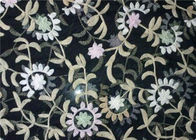 Tissu 100% de tapisserie d'ameublement contemporain de tissus brodés de polyester